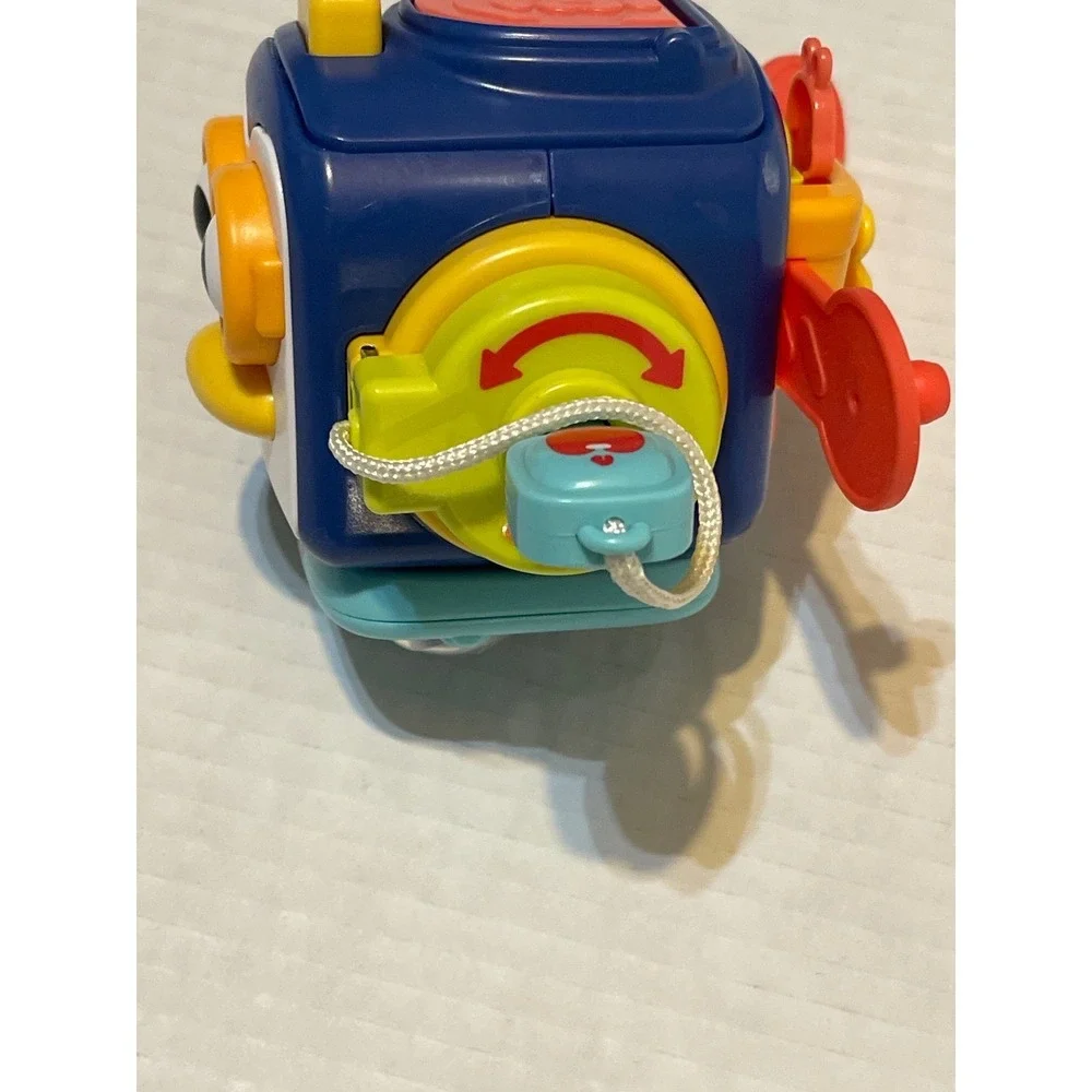 Unbranded Activity Cube‎ Toy Kids Blue Plastic Sensory Busy Box Motor Skills Fun